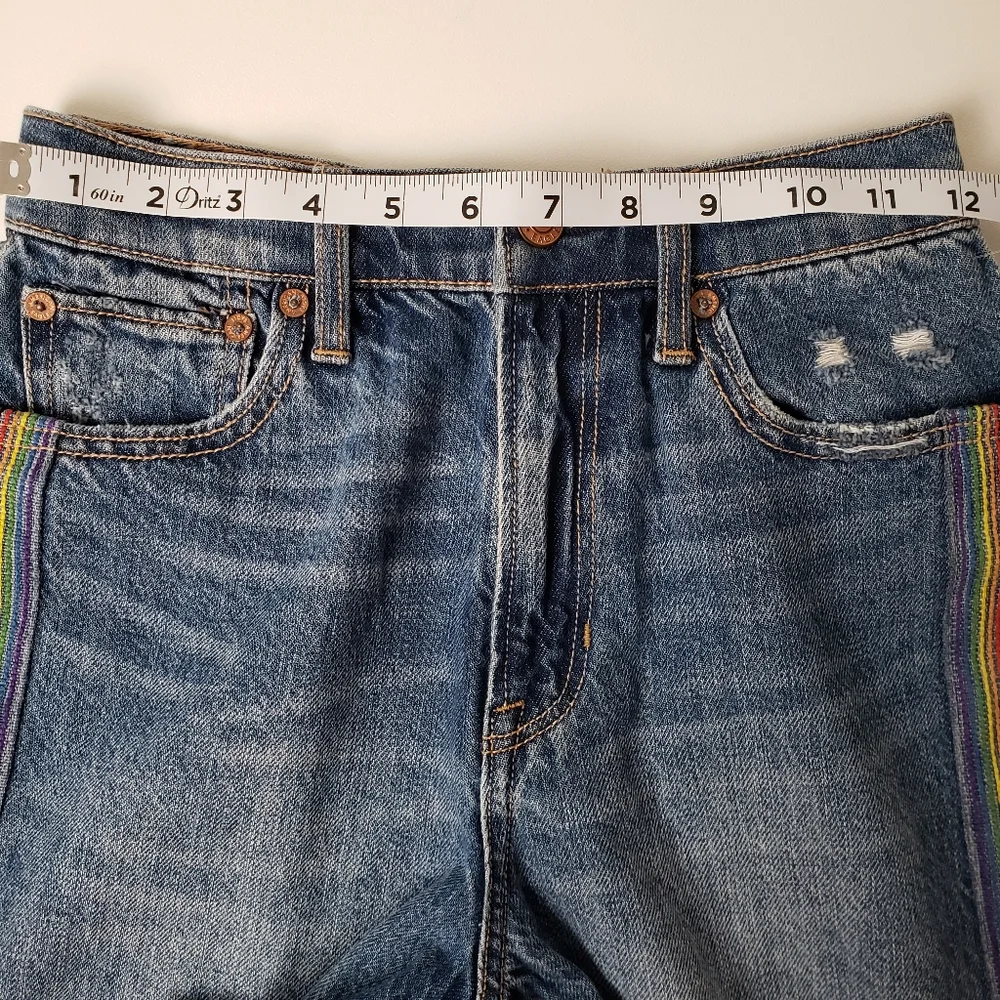 American Eagle *NEW* Womens Rainbow Highest Rise 90s Boyfriend Denim Shorts 00